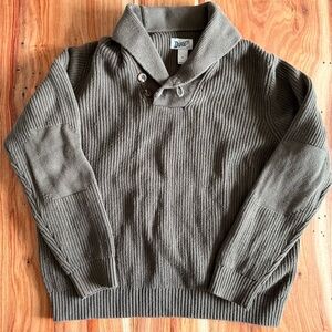 Duluth Trading Co V-Neck Sweater in Olive